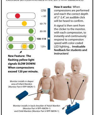 Prestan Manikin Medium Skin Tone Adult 4-Pack With CPR Monitor ...