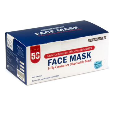 3-Ply Consumer Disposable Masks-50 Count