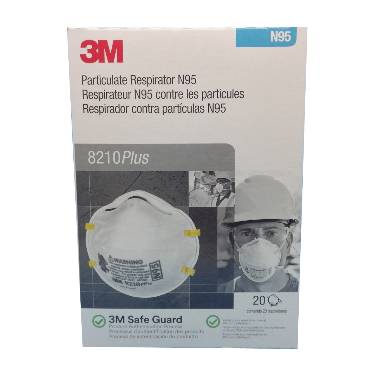 3M Particulate Respirator 8210Plus N95 – FDA approved (singles ...