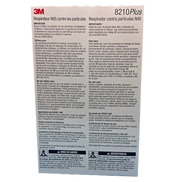 3M Particulate Respirator 8210Plus N95