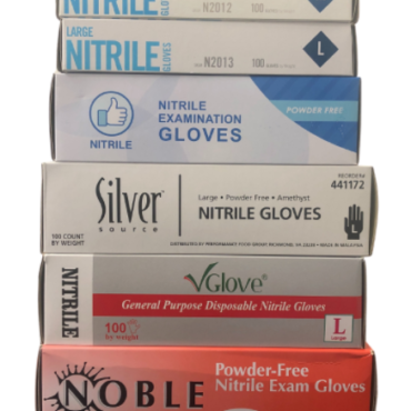 Assorted Nitrile Gloves (1 box, 100 gloves)