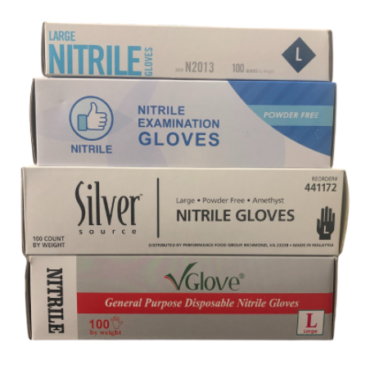 Assorted Nitrile Gloves (1 box, 100 gloves)