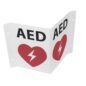AED Locator Sign - "V" Shaped